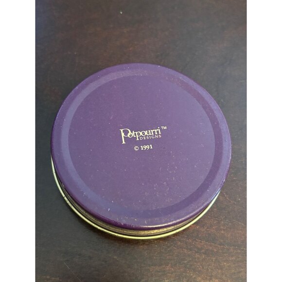 Vintage Potpourri Designs Pansy Tin 2 wick candle Floral Scent 1991 New - Picture 10 of 10